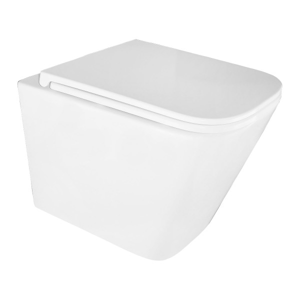 Унитаз подвесной Azario Teramo с сиденьем с микролифтом белый (AZ-0052-UQ1)