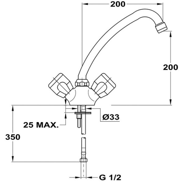 Смеситель для кухни Mofem Evrosztar 105 E (140-0001-05)