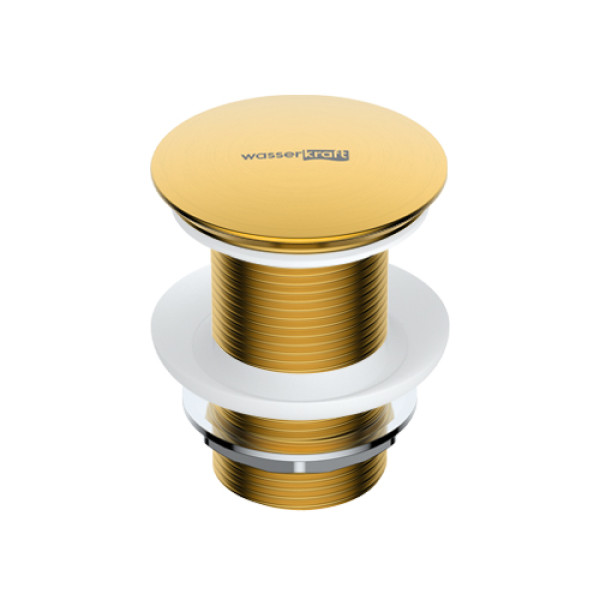 Донный клапан WasserKraft Push-up золотой (9070154) Донный клапан WasserKraft Push-up золотой (9070154)