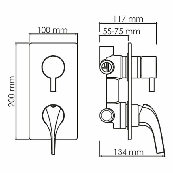 Душевая система WasserKRAFT золотой (A71207)