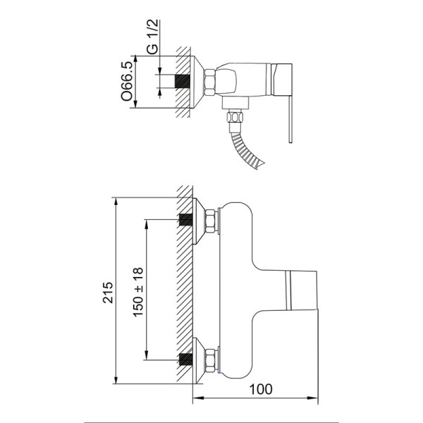 Смеситель для душа Melodia Moderno с гигиенической лейкой (MDV35151) Смеситель для душа Melodia Moderno с гигиенической лейкой (MDV35151)