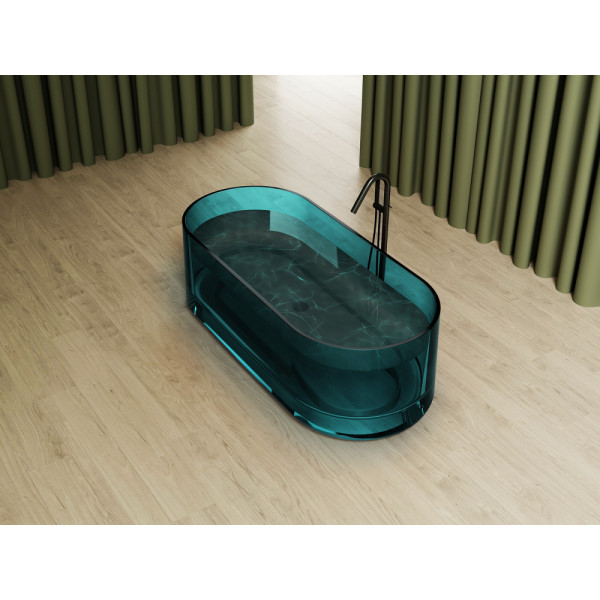 Ванна прозрачная Abber Kristall 170x75 бирюзовая (AT9708Aquamarin) Ванна прозрачная Abber Kristall 170x75 бирюзовая (AT9708Aquamarin)