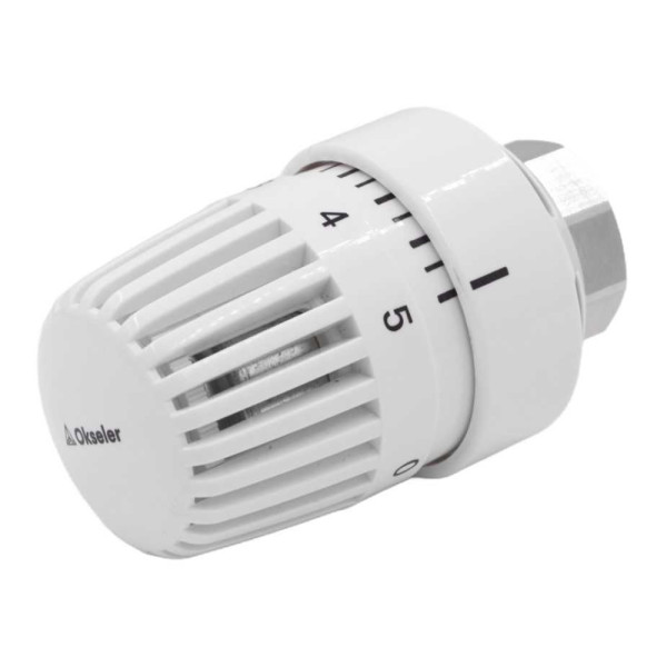 Головка термостатическая Okseler Standart M30х1,5 белая (Oks00711)