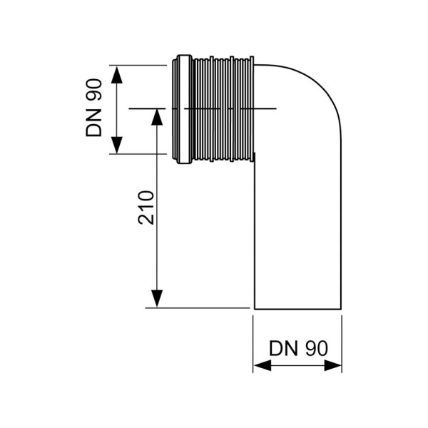 Фановый отвод Tece DN90 (9820134)