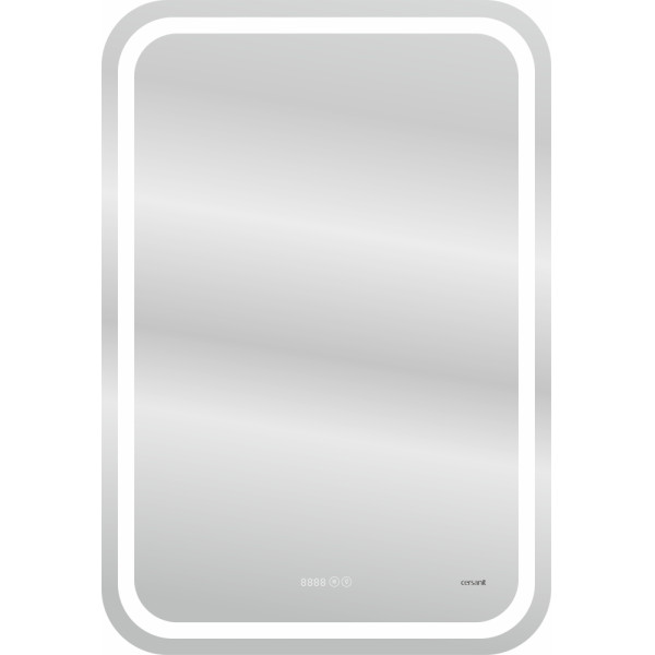 Зеркало Cersanit LED Design Pro 050 55х80 с подсветкой с часами  хол. тепл. cвет