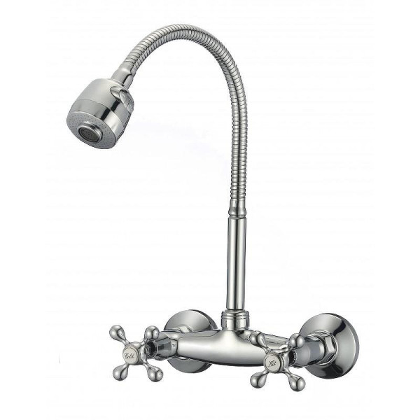 Смеситель для кухни Dlin с гибким изливом хром (D142810-T)