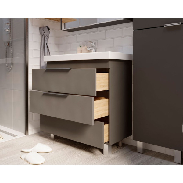 Тумба напольная 1Marka Gaula 600*380*850 черный (У92545)