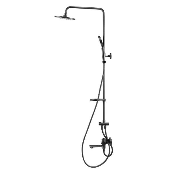 Душевая система Swedbe Hermes с термостатическим смесителем для ванны черный (5114B)