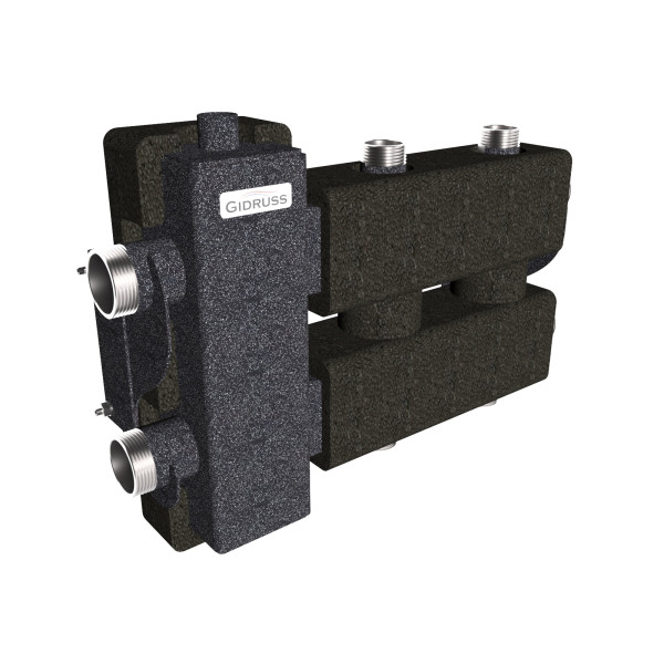 Коллектор балансировочный Gidruss BM-80-3DU.EPP (до 80 кВт, подкл. котла G 1 1/4", 1+1 контура G 1", боковой контур G 1 1/4", 4D-кронштейны K.UMS, EPP Коллектор балансировочный Gidruss BM-80-3DU.EPP (до 80 кВт, подкл. котла G 1 1/4", 1+1 контура G 1", боковой контур G 1 1/4", 4D-кронштейны K.UMS, EPP
