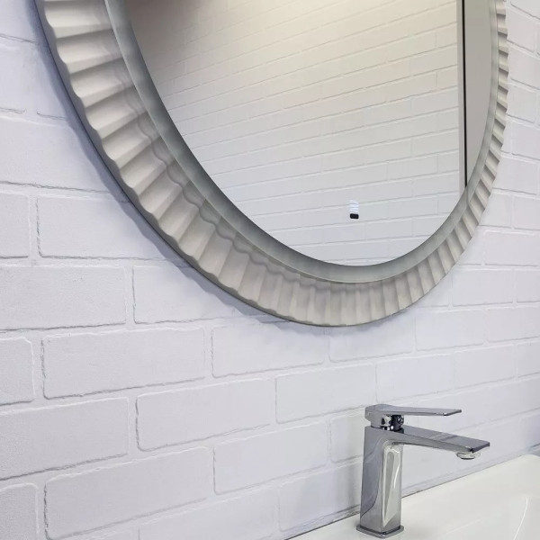 Зеркало Comforty Мадрид 700x30x700 с подсветкой серый шёлк (00-00014251)