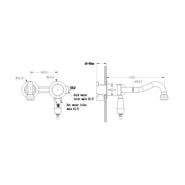 Смеситель для раковины Boheme Medici бронзовый (307)