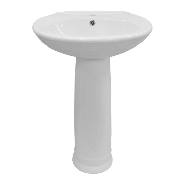 Раковина с пьедесталом Azario Loretti 57x10,5х82 белая (AZ-337P)