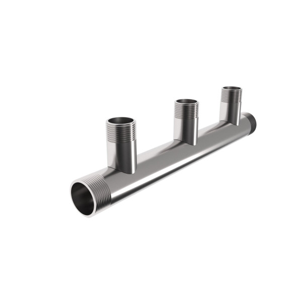 Коллектор распределительный Gidruss DMSS-32-25x3 (магистральное подкл. G 1 1/4", 3 контура G 1", PN10, нерж ст.) (DM 32A10 22)