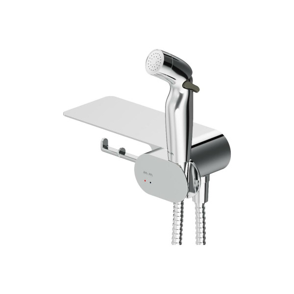 Смеситель AM.PM Like с гигиеническим душем и полкой (F0202600)
