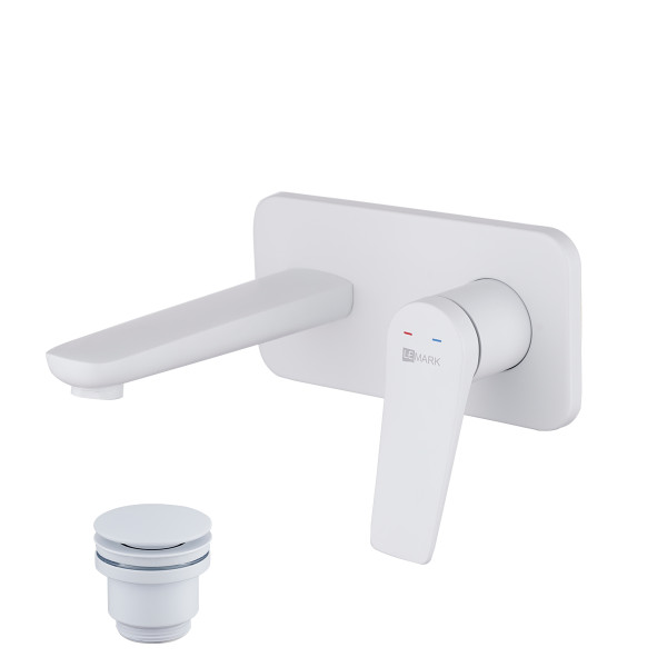 Смеситель для раковины Lemark Bronx встраиваемый белый матовый (LM3726MW) Смеситель для раковины Lemark Bronx встраиваемый белый матовый (LM3726MW)