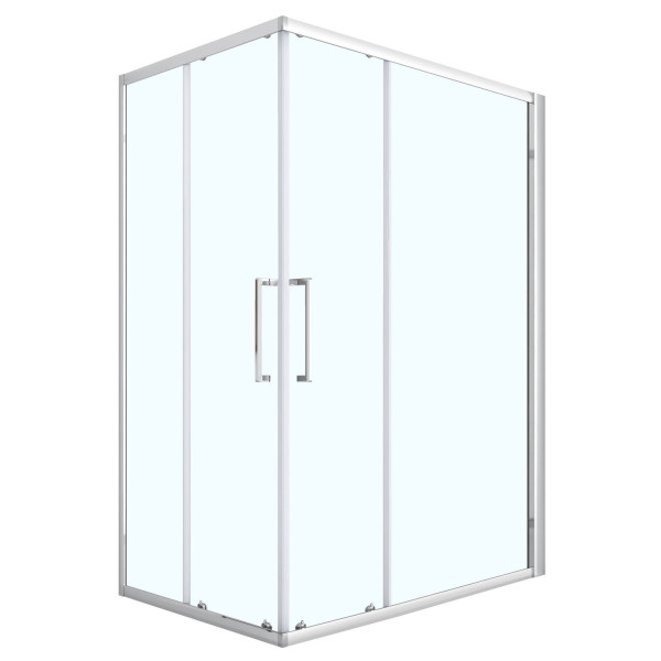 Душевой уголок Loranto 80x120x190 стекло прозрачное, профиль хром (CS-AB01C-128)