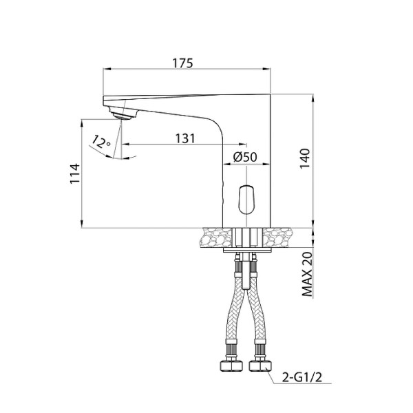 Смеситель для раковины Iddis Pulse хром, сенсорный (PULSBS3i86)