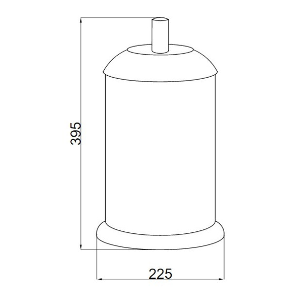 Ведро для мусора Boheme Murano 27x27x36 бронза (10907-W-BR)