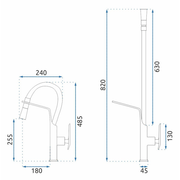 Смеситель для кухни REA Castor Black mat (REA-B6935) Смеситель для кухни REA Castor Black mat (REA-B6935)