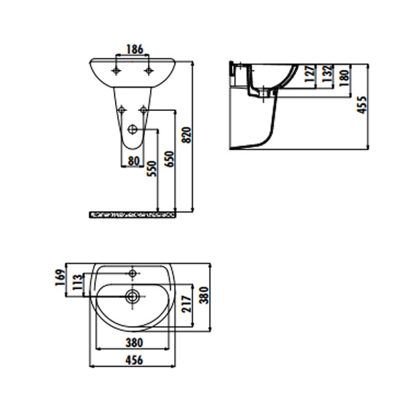 Полупьедестал Creavit Sedeff белая (SD265-00CB00E-0000)