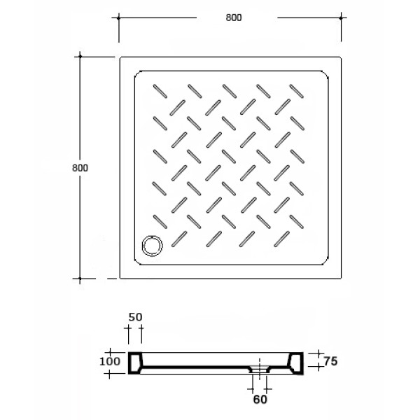 Душевой поддон RGW CR 80x80 белый (19170188-01)