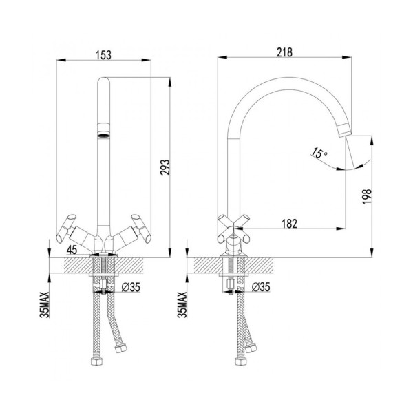 Смеситель для кухни Lemark Practica (LM7504C)