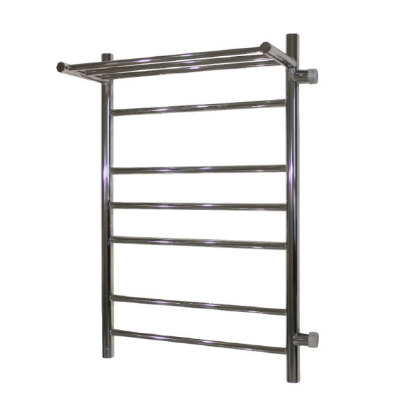 Полотенцесушитель водяной Melodia Shelf 500x800x1" П6 1x3x2 боковое подключение, хром, с полочкой