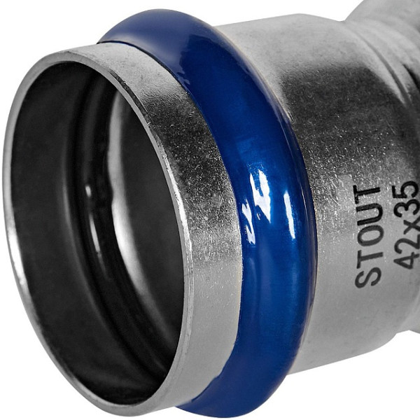 Муфта 42х35 однораструбная Stout SSS-2020 НПр-ВПр (нерж.ст., пресс) SSS-2020-004235 Муфта 42х35 однораструбная Stout SSS-2020 НПр-ВПр (нерж.ст., пресс) SSS-2020-004235