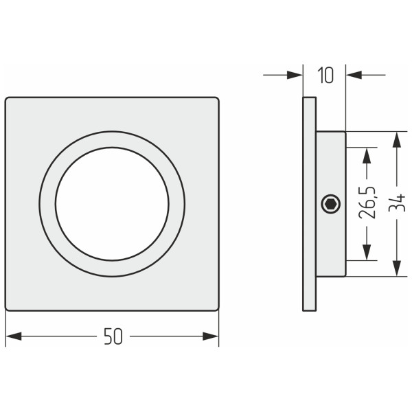 Отражатель Сунержа Square матовый черный (31-1524-5026)