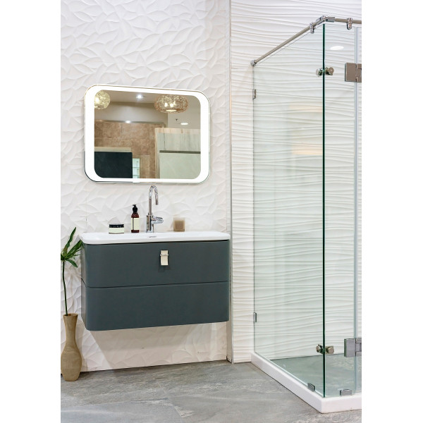 Зеркало Azario Индиго 800х550 с LED-подсветкой и диммером, сенсорным выключателем (ФР-00001410)