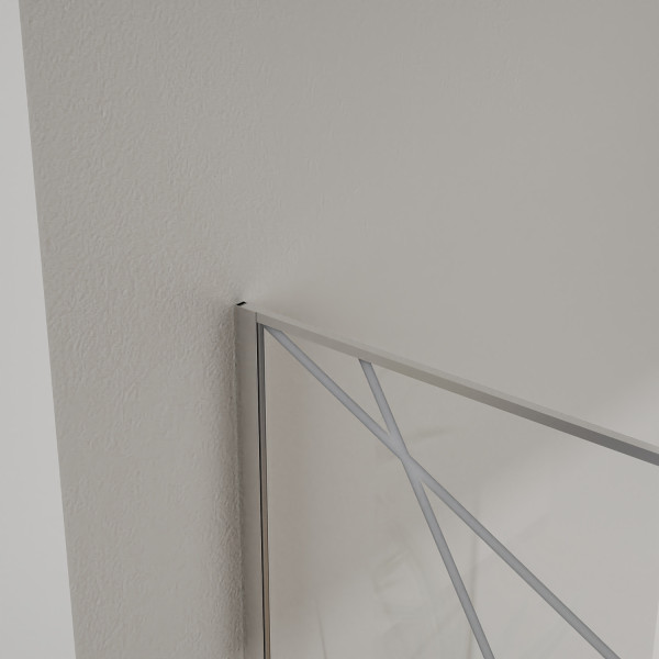 Душевое ограждение Azario Walk-In 110x195 стекло прозрачное/с графическим принтом, профиль черный матовый (AZ-271-110-MB-CGP)