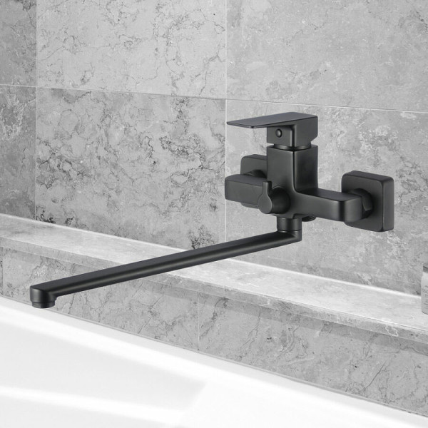 Смеситель для ванны и душа Wesnaart Narcis черный (NAR06-320BL-25221)