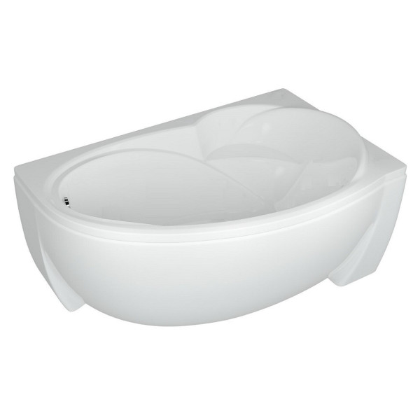 Ванна акриловая Акватек Бетта 160х97 R на каркасе, с фронтальным экраном, слив-перелив