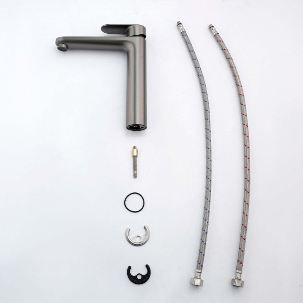 Смеситель для раковины Aquatek Ника оружейная сталь (AQ1804BGM) Смеситель для раковины Aquatek Ника оружейная сталь (AQ1804BGM)