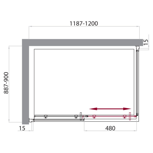 Душевой уголок BelBagno Uno 120x90x185 стекло матовое, профиль хром (UNO-AH-1-120/90-P-Cr)
