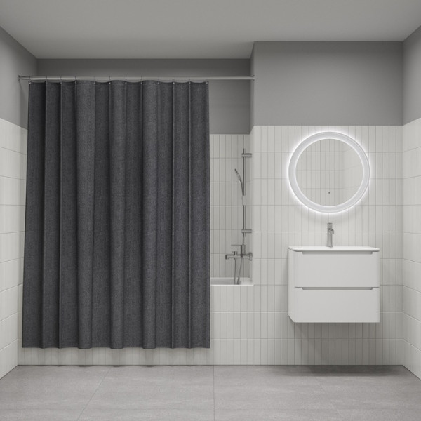 Шторка для ванн текстильная Iddis D?cor 180x200 серая (DL03P18i11) Шторка для ванн текстильная Iddis D?cor 180x200 серая (DL03P18i11)