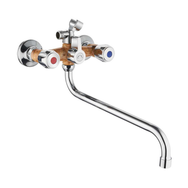 Смеситель для ванны и душа Plstart с душевым комплектом хром/цвет (PL2210-24)