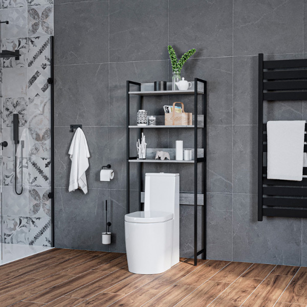 Стеллаж Melodia Комфорт полки 300 бетон (MFR80059BT)