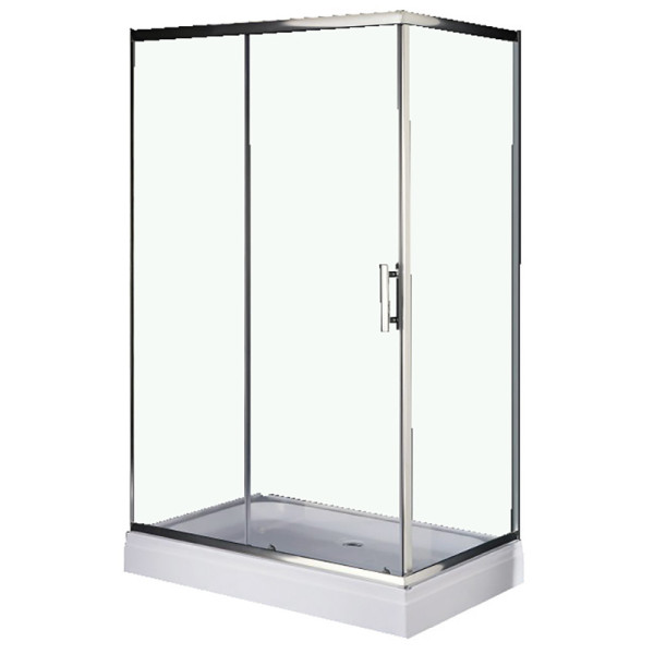 Душевой уголок Loranto 80x120x195 стекло прозрачное, профиль хром (CS-8021S 120*80*195)