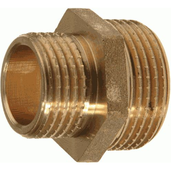 Ниппель переходной 1/2"х3/4" TeRma (латунь) (06306) Ниппель переходной 1/2"х3/4" TeRma (латунь) (06306)