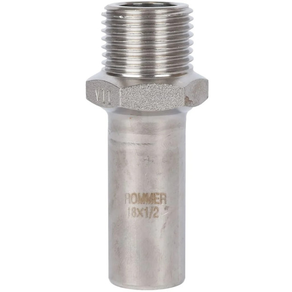 Вставка резьбовая 18х1/2"В Rommer из нержавеющей стали (пресс) (RSS-0023-001812) Вставка резьбовая 18х1/2"В Rommer из нержавеющей стали (пресс) (RSS-0023-001812)