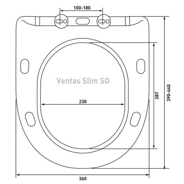 Унитаз подвесной Berges Ventas Rimless 490 мм с сиденьем Ventas Slim SO, микролифт, белый (82135)