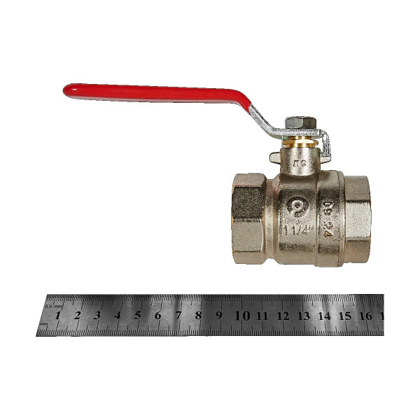Кран 1 1/4" ВВ шаровый Rommer (ГОСТ, красная ручка) RBV-0001-2110332 Кран 1 1/4" ВВ шаровый Rommer (ГОСТ, красная ручка) RBV-0001-2110332