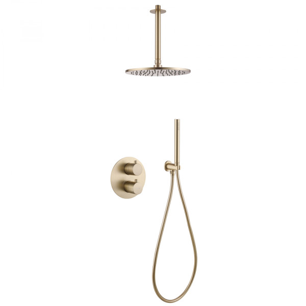 Душевая система Abber Wasser Kreis  золото матовое (AF8121G)