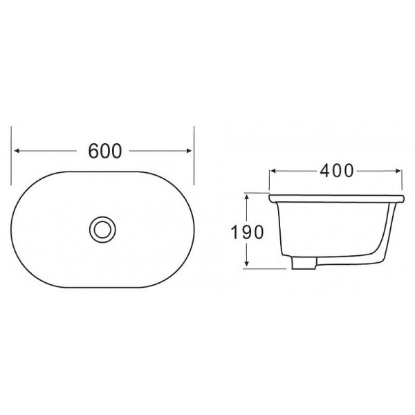 Раковина накладная BelBagno белая (BB1004)