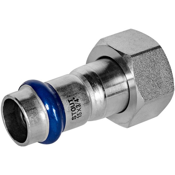 Переход 15х3/4"B с накидной гайкой Stout SSS-2026 ВПр-ВР (нерж.ст., пресс) SSS-2026-001534 Переход 15х3/4"B с накидной гайкой Stout SSS-2026 ВПр-ВР (нерж.ст., пресс) SSS-2026-001534