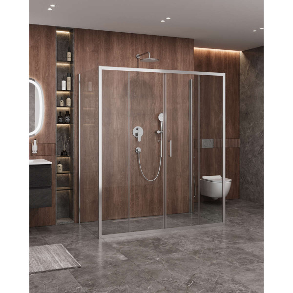 Душевой уголок Cezares Molveno 170x80x195 стекло прозрачное, профиль хром (MOLVENO-AH-2/2-170/80-C-Cr-IV)