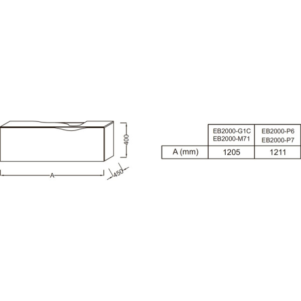 Тумба подвесная Jacob Delafon Stillness 121,1 дуб темный (EB2000-P7)