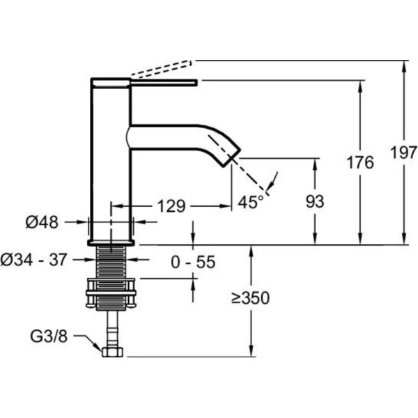 Смеситель для раковины Jacob Delafon Grands Boulevards золотой (E77958-4AND-2MB)