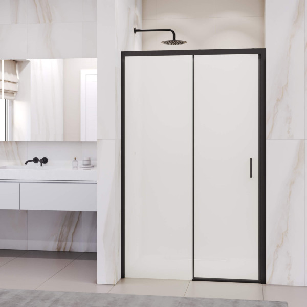 Душевая дверь RGW Passage 140x195 стекло матовое-сатинат, профиль черный (350801714-24)